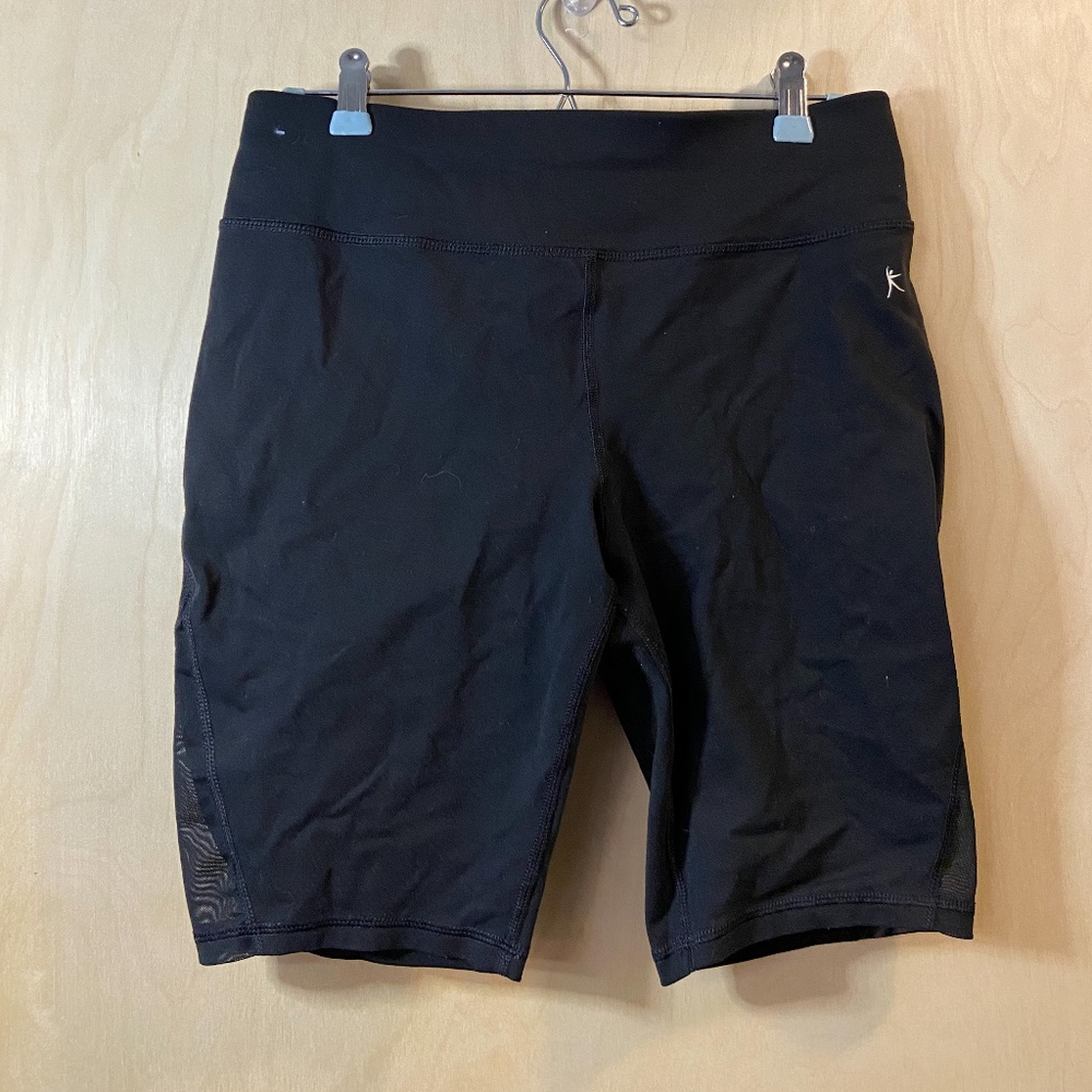 Danskin Now bike shorts, Exercise, Dance, Size M, Mid-thigh, Black, Mesh Sides
